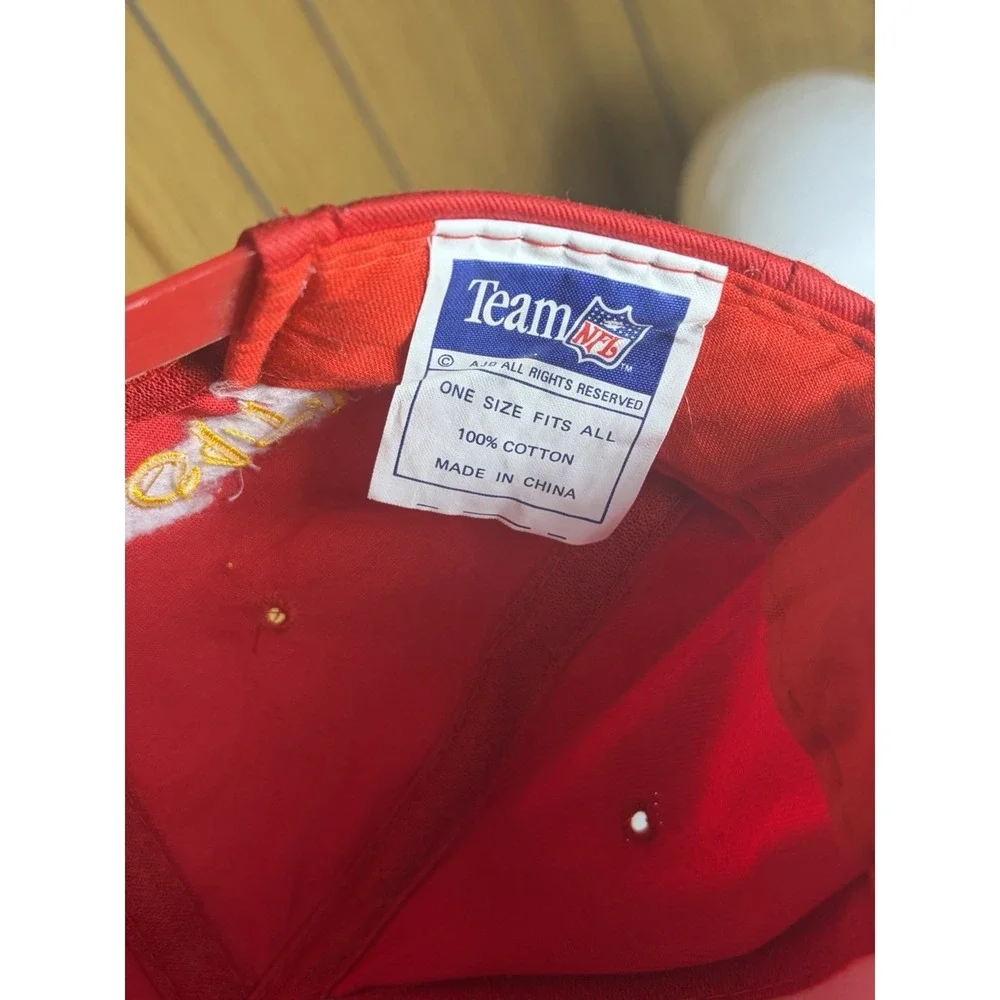 Vintage 90s Kansas City Chiefs AJD Snapback‎ Hat Red NFL